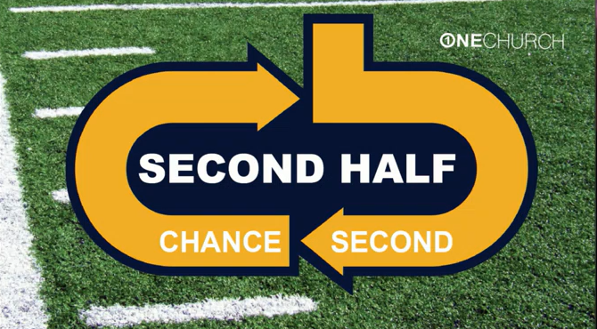 Second Half Chance with arrows on football field