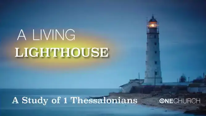 Lighthouse with 'A Living Lighthouse' text overlay.