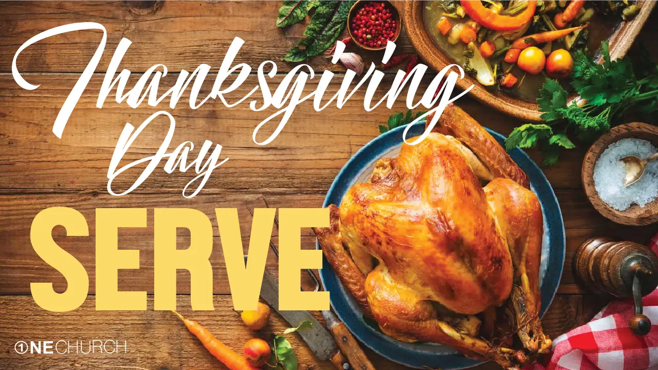 Thanksgiving dinner with turkey and vegetables